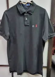 POLO Ralph Lauren Men's Classic Fit Blk Golf Pony Logo Ctn Shrt Slv Shirt M NWT