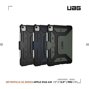 【UAG】iPad Air 10.9（4/5 th）/Pro 11吋都會款耐衝擊保護殼-藍(UAG)