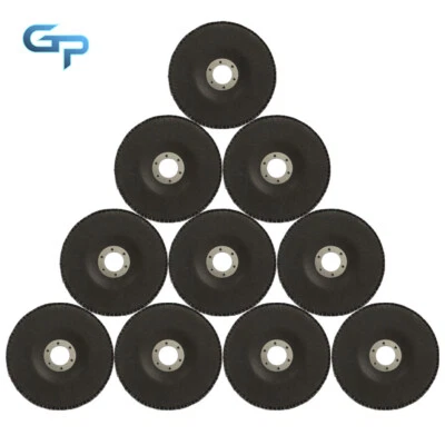 10 Pack 125mm 40 Grit Premium Zirconia Flap Disc Wheel Angle Grinder For Metal