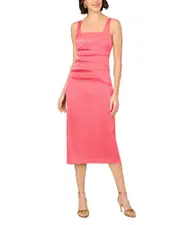 Aidan Mattox Stretch Mikado Midi Dress