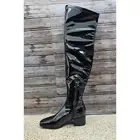 Journee Collection Mariana Black Patent Women's Over The Knee Boots Size 7