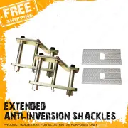 Pair Rear Extended Shackles + Leaf Spring Wedges for Nissan Navara D40 05-15