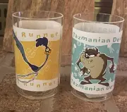 Vintage Taz/Bugs Plastic Cup & Wile/Roadrunner Cup Set Of 2 1994 Rare Find