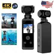 4K Action Camera LCD Screen 270° Rotatable Lens Sports Camera Underwater Cam US