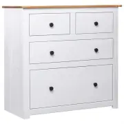 Sideboard White 80x40x83 cm Pinewood Panama Range