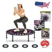 Compact 40 Inch Mini Trampoline for Adults - Safe Bounce Fitness Rebounder