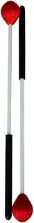 Yardwe 1Pair Medium Marimba Mallets with Blue Yarn Head and Beech Handle Percussion Sticks for Beginners for Indoor and Outdoor