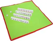 PHENOFICE 1 Set Portable Mahjong Set with Carrying Bag Travel Mahjong Game Kit with Tablecloth Dice for Family Gatherings Outdoor Fun and Leisure Entertainment