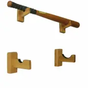 Baseball Bat Display Case Wall Mount Horizontal Rack Bracket Hanger Holder Khaki