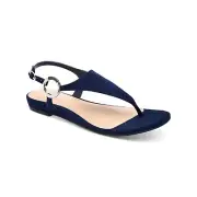 Alfani Womens 9 M Navy Blue Slingback Thong Flat Sandal NIB YD1