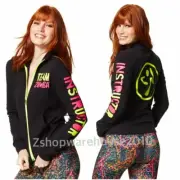 ZUMBA INSTRUCTOR Zip Up Jacket Cardigan ZIN™ Large Black TEAM Convention - Rare!