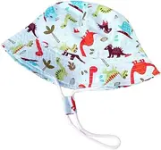 [SOESFOUFU] Dinosaur Pattern Sun Hat Toddler Sun Hat Sunscreen for Kids Cotton for Outdoor Activities