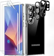 for Samsung Galaxy S24 Ultra Case, [2pcs Screen Protector+2 Camera Protector] [Fingerprint Compatible][Anti-Scratch][Military Grade Shockproof] Full Body Protection Case for S24 Ultra