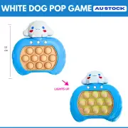 White Dog Pop Push it Game Controller Sensory Fidget Toy Electronic Whack Mole