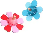 OFFIGAM 2Pcs Wooden Gyro Rotating Pressure Relief Game for Engaging Educational Plaything Encourages Creativity and Hand Eye Coordination Present