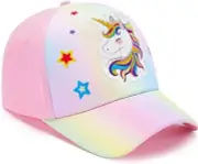 Unicorn Youth Girls Unicorn Rainbow Pink Hat Cap Size 3-8Y