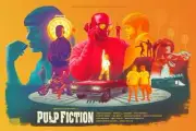 Pulp Fiction Juan Ramos Orange Variant Movie Screen Print 36x24 Mondo Wondercon