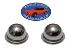 GM Bucket & Bench Seat Hinge Pivot Pin Rod End Trim Chrome Push On Cap 2pcs RU