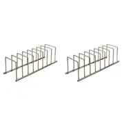 2x Spectrum Euro Kitchen Organiser Home/Kitchen Dish Drying Rack 34x11cm Satin