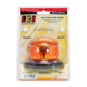 LED Autolamps Mini SAE Amber Warning Beacon Light Amber Lens 96mm Round Lamp