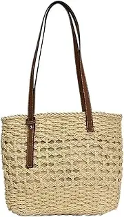 [KEPEDFCZCK] Casual Rattan Large Capacity Shopping Tote Designer Wicker Woven Women Handbags Summer Beach Straw Bag Lady Travel