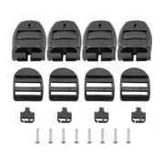 4Sets Spa Hot Tub Cover Clips Latch Replacement Kit Latch Locking with Key and Screws,for Cover Straps Black