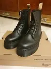 Dr. Martens Vegan Jadon II Mono 8 Eye Boots Black Size US11 RRP319.99 AUTHENTIC