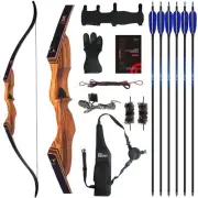 Sanlida Eagle X9 New 58” RTH Standard Hunting Recurve Bow and Arrow Set for A...