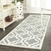 Safavieh Cambridge SILVER / IVORY Wool Runner 2'-6 x 8' - CAM132D-28