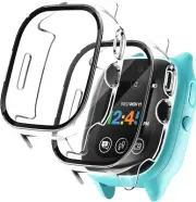 【2 Pack】 Seltureone Hard PC Case for Verizon Gizmo Watch 3 with Tempered Glass S