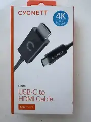 NEW Cygnett Unite USB-C Type C to HDMI Cable 4K 1.8m TV Monitor Connector Black
