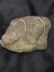 DELICATE STERLING THREADER HOOP EARRINGS