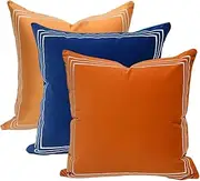 CVBFDB Chinese Oran Plush White Fe Chair Cushion Set Model Room Soft ometric Pattern by The Bag