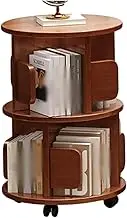 1-6 Tier Narrow Bookshelf Organizer Multi-Layers Book Organizer Rotating Bookshelf with Universal Wheel for Bedroom, Playroom
