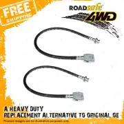 2 Pcs Roadsafe Front 3-4"Lift Rubber Extended Brake lines for Nissan Patrol GQ