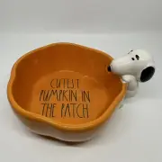 Rae Dunn Snoopy Peanuts Cutest Pumpkin In The Patch Bowl Halloween Fall