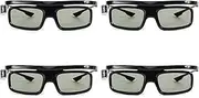Mellisso 4Pcs Dlp-Link Active Shutter 3D Glass Gl1800 Rechargeable Eyewear for 3D Projector R20 R19 R15 P12 R9 R7