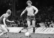 Ipswich Town winger Clive Woods takes on Leicester City defender S- Old Photo