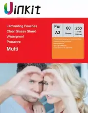 A3 Thermal Thick Laminate Pouches Sheets Film 250Micron125x2 Uinkit 303x426mm