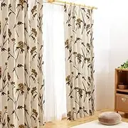 Iris Plaza Blackout Curtain, Level 2 Blackout 4 Piece Set (with Lace Curtain), UV Protection, Thermal Insulation, Northern Europe, 24 Design, Shape Memory Treatment, Washable, Machine Washable, Width