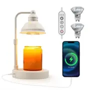 Candle Warmer, Candle Warmer Lamp with Timer, Candle Lamp with USB Charger, G...