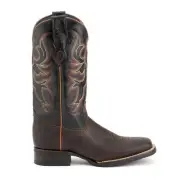 Ferrini Blaze Embroidered Square Toe Cowboy Mens Brown Casual Boots 13293-09