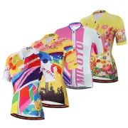 Reflective Ladies Cycling Jersey Women's Cycle Jersey Tops Bike Bicycle Shirts