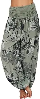 [Generic] Dress Yoga Pants for Women Boho Comfy Hippie Loose Lightweight Pajama Pants for Summertime (AG-3, XXL)