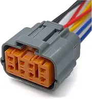 CCWUTQF 1 Pc 8 Pin Auto Waterproof Connector Plug Wiring Harness with Cable 6195-0054 6195-0051(8Pin Female,20 Pcs)