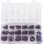 DIANN 270pcs O Ring Kit Rubber 18 Sizes O-Ring Car Auto Vehicle Repair Air Conditioning Compressor Seals Assortment Kit Purple