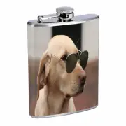 Funny Face Animals D9 Flask 8oz Stainless Steel Hip Drinking Whiskey