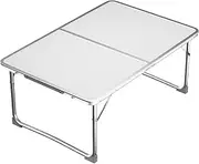 Exquisite Folding Table Adjustable Folding Laptop Bed Table Portable Lap Desk White 60 x 40 cm Notebook Stand, Reading Holder, Breakfast Serving Tray Writing, Work, Sofa Table Height and Angle Adjusta