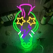 Five Nights at Freddy's Montgomery Gator Cartoon Fnaf Neon Signs for Wall Dec...