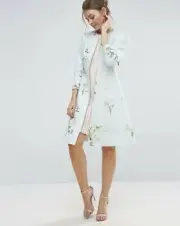 BNWT Ted Baker Baby Blue Spring Meadow Racheel Coat 8 10 12 14 TED 1 2 3 4